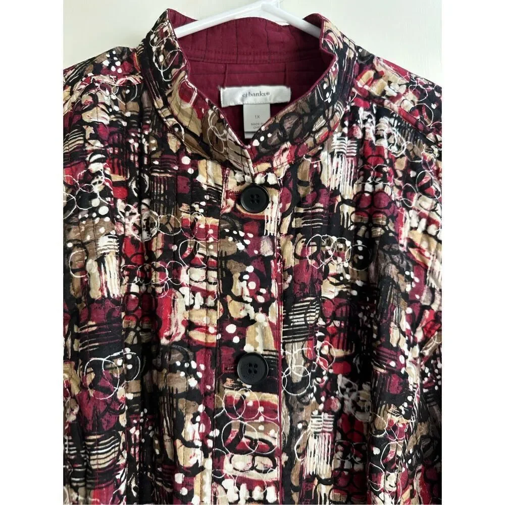 CJ Banks sz 1X reversible quilted jacket